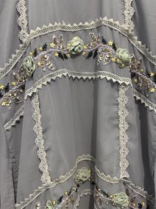Elegant Grey Kurta Set with Embellishments