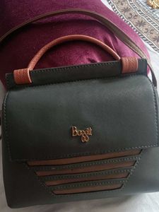 Baggit Olive &amp; Brown Satchel/sling