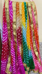 Art silk bandhej dupatta in multi colour ..only 3pcs available