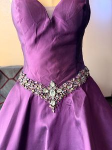 Stunning Purple Tiered Gown