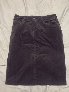 vintage velvet Brown Corduroy Skirt