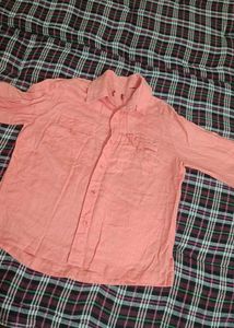 Coral Button-Down Shirt