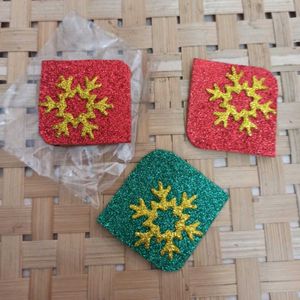 Glitter Snowflake Embellishments (3)
