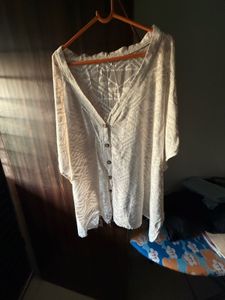 Sheer White Kimono Style Top