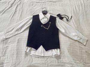 Boys fancy navy blue suit