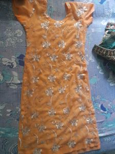 Designer Peach suit with dupatta