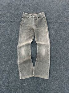 grey bootcut denim