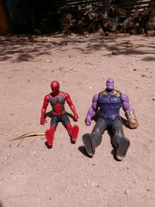 Marvel Avengers Spiderman and Thanos Figures