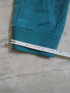 Teal Soft Crepe Silk Patiala Salwar Pants only