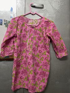 Pretty Pink Floral Kurta