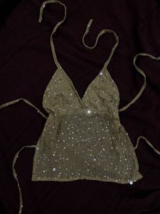 Sparkly Halterneck y2k Top