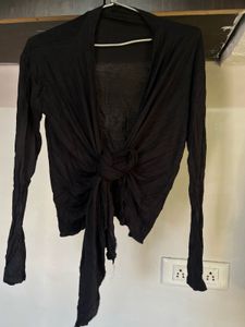 Black Tie Front Cardigan