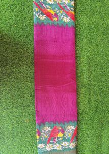 Vintage Parrot & Floral Print Fabric