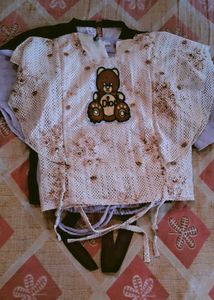 Girls Maroon,levender,brown Full Sleeve Top