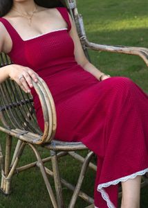 Elegant Red Maxi Dress