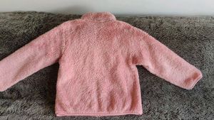 Fluffy Yarn Fleece Jacket Peachish Pink