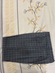 Men's Grey Checkered Trousers