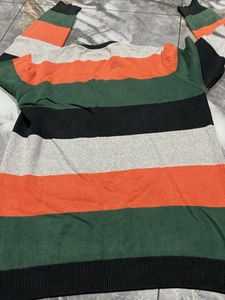 Striped V-Neck Sweater