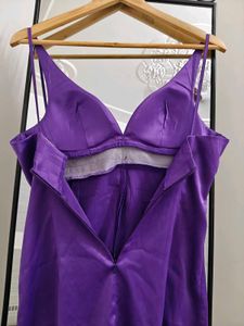 Elegant Purple Ruffle Dress