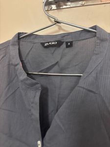 Stylish Grey Button-Down Kurta