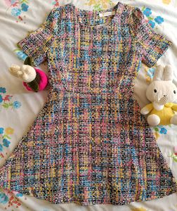 Colorful Tweed Mini Dress