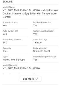 Skyline Multi Kettle - Steamer &amp; Egg Attachment