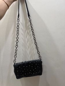 Studded Black Crossbody Bag
