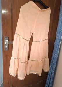 Beautiful Peach Sequined Kurta Set perfect for par