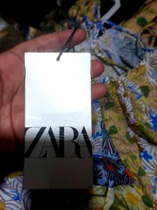 Zara Floral Print Mini Dress With Tag