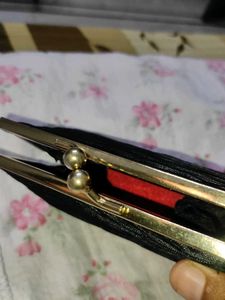 Elegant Black Clasp Clutch