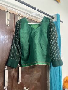 Emerald Green  ready to wear saree