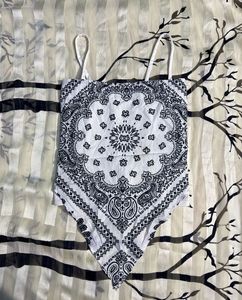 Bandana Print Crop Top