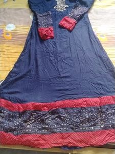 Blue And Red Gown