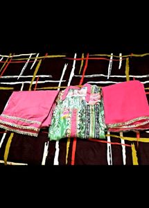 New Printed Kurta Set with Pink Palazzo