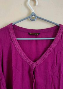 Vibrant Burgundy Tiered Dress