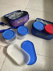 Combo of 2 Milton Double Decker Plastic lunchbox