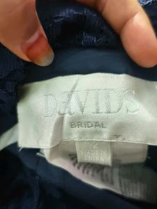 Elegant Navy Blue Lace Maxi Dress