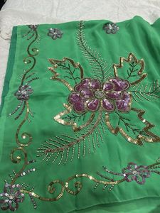 hand work very beautiful saree
