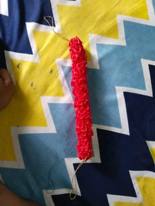 Artificial Gajra Red For Hair 1 Pis
