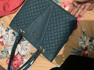 Stylish Teal Quilted Tote Bag