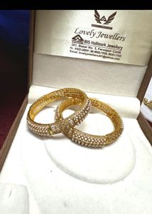 Elegant Pearl &amp; Crystal Bangles Set