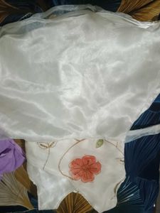 Adorable Girls' Cream Dress with Floral Accent