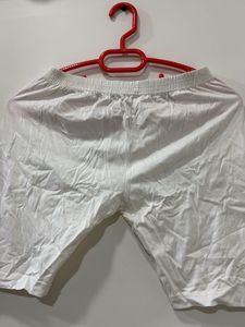 White Cotton Leggings Shorts