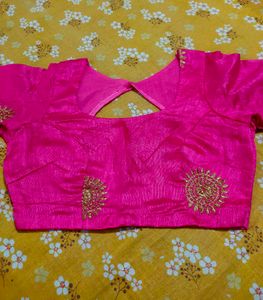 Elegant Pink Embroidered Blouse