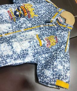 Navy Blue Printed Shirt For Baby Boy 3- 4 Year