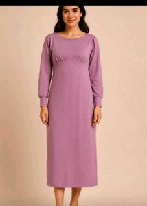 Cute Lilac Midi Dress new Year Party