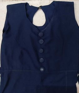 Stylish Blue Sleeveless Top