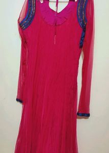 Megenta Color Anarkali Long Kurti