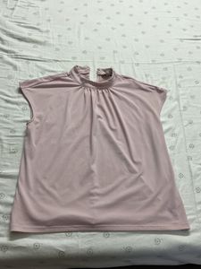 Chic Mock Neck Cap Sleeve Top