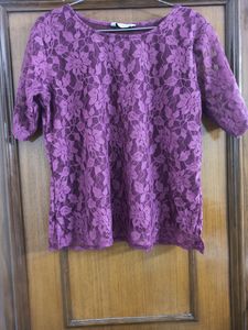 Fashfun Maroon Lace Beautiful Top 💜